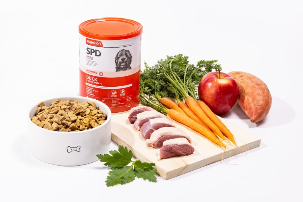 Look for a sensitive stomach dog food with a single protein 