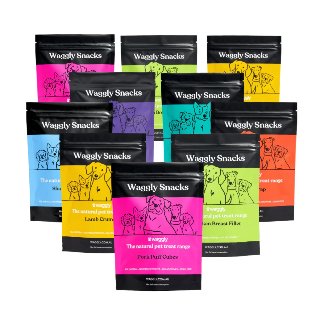 Waggly Snacks offer a range of healthy dog treats for all ages, breeds & tastebuds!